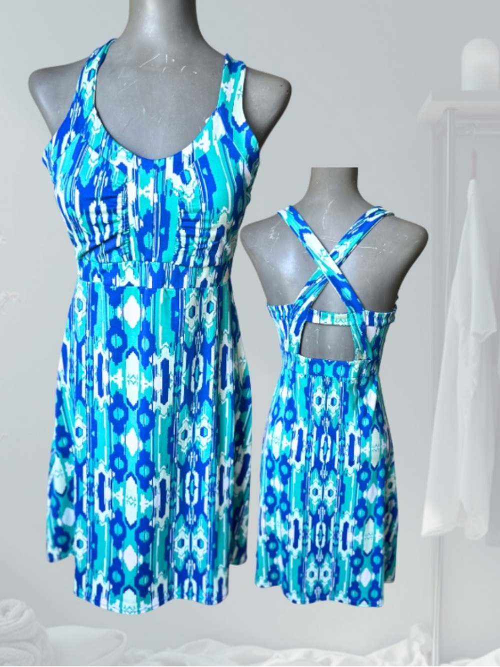 Lola Blue Patterned Women’s One-Piece Dress
